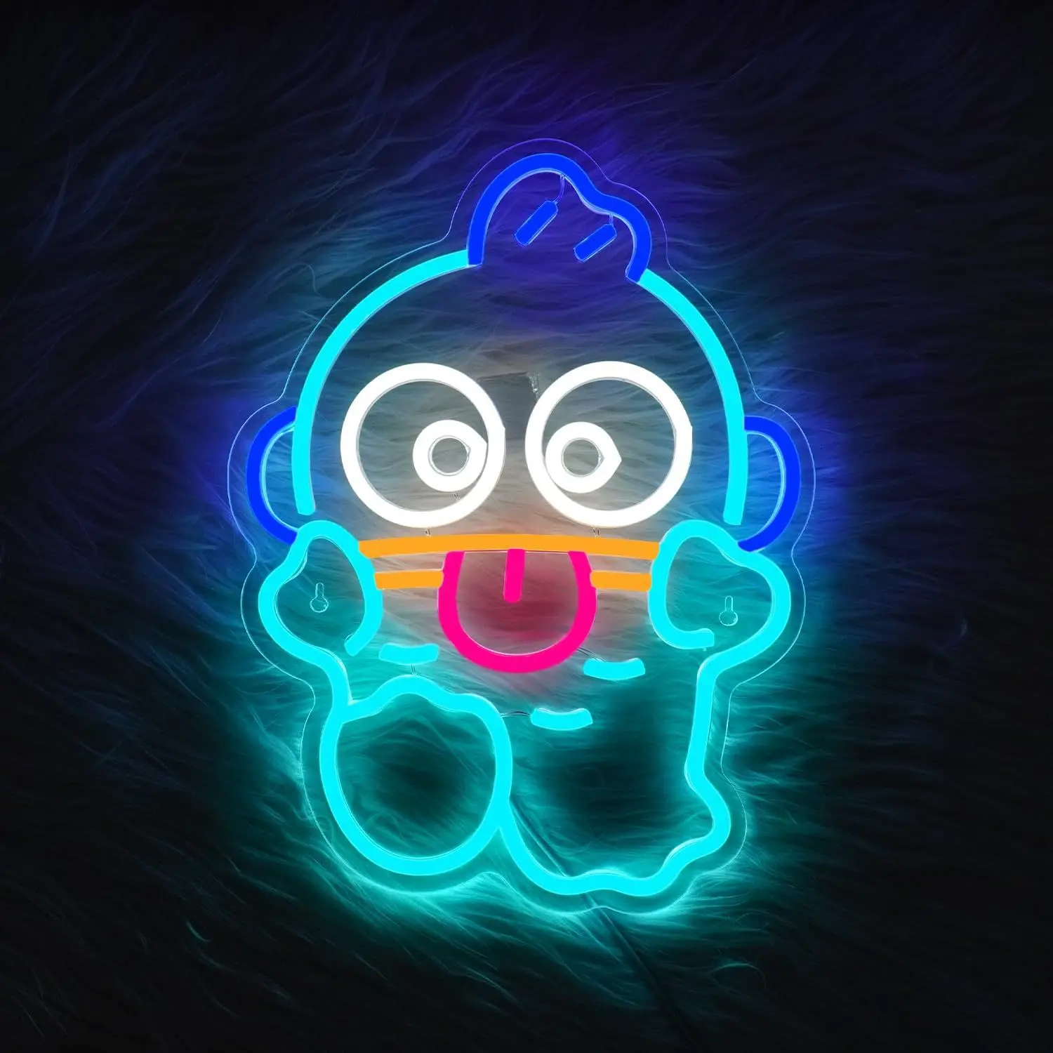 Sanrio Hangyodon Cartoon Neon Light Led Billboard Bar Anime Style