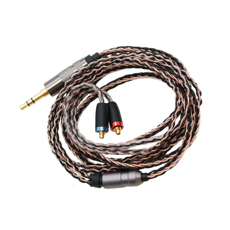 

MMCX Улучшенная сменная линия для наушников, используемая для Shure SE315 SE535 SE846 SE215, 8-жильный Медный позолоченный сменный кабель