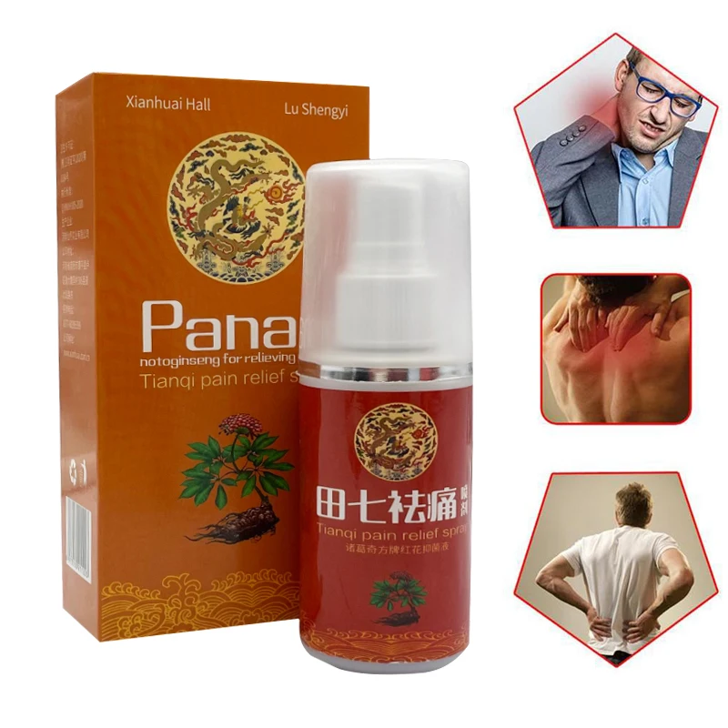 

60ML/Bottle Pain Relief Spray Chinese Medicine Relieves Pain Treating Rheumatism Joint Neck Muscle Pain Bruises Swelling