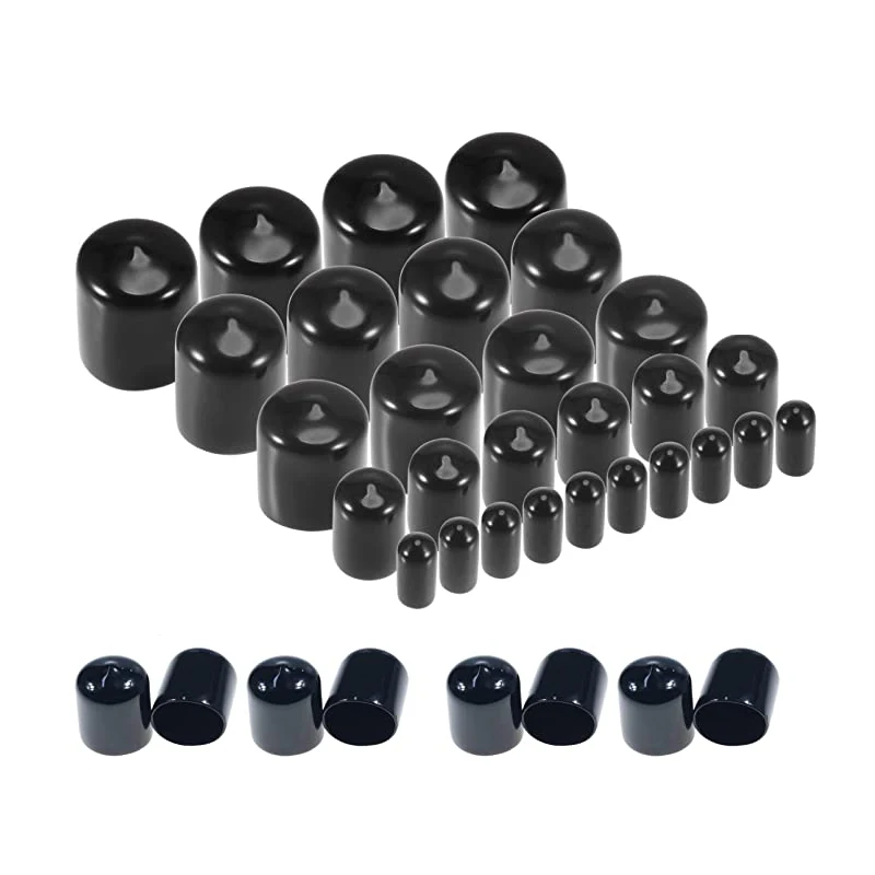 10-50pc PVCrubber end cap, screw end cap, plastic tube, hub thread protector, push in cap, rubber cap, rubber threaded cap