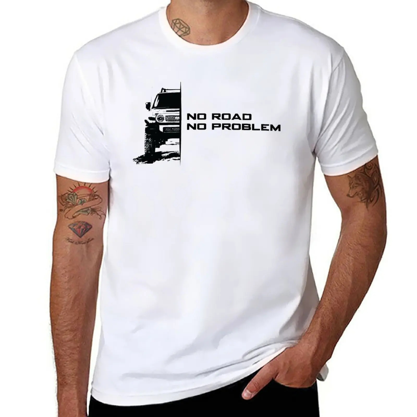 

New No Road, No Problem T-Shirt quick drying shirt anime clothes cat shirts plain black t shirts men