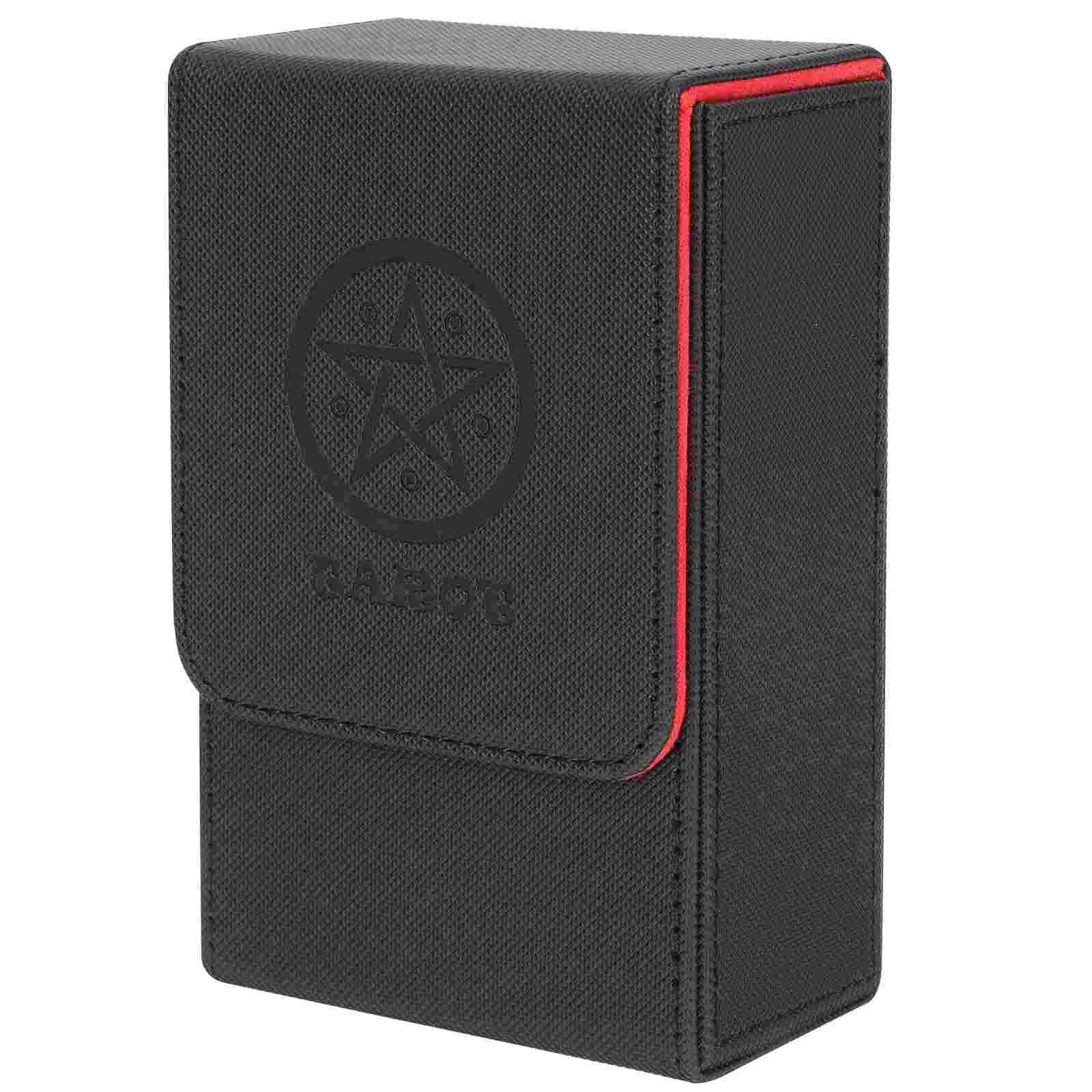

Tarot Card Box PU Poker Holder Portable Deck Universal Organizer Desk Storage Canister Tank Games Cards Case Wiccan Supplies