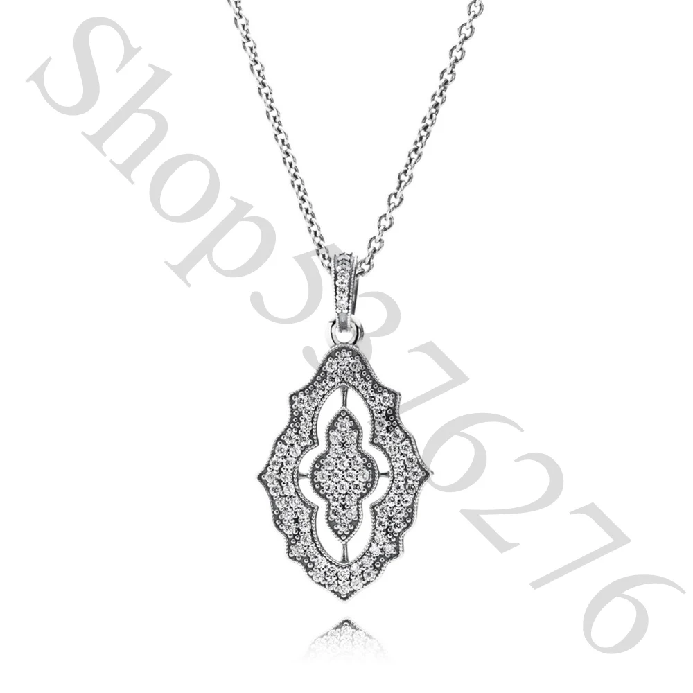 

Женское ожерелье из серебра 925 пробы с подвеской-бусиной