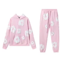 Nouvelle collection 2026 : Sweat à capuche imprimé en mousse tendance, style européen et américain, ensemble de sport pour hommes, modèle identique pour les couples. 2
