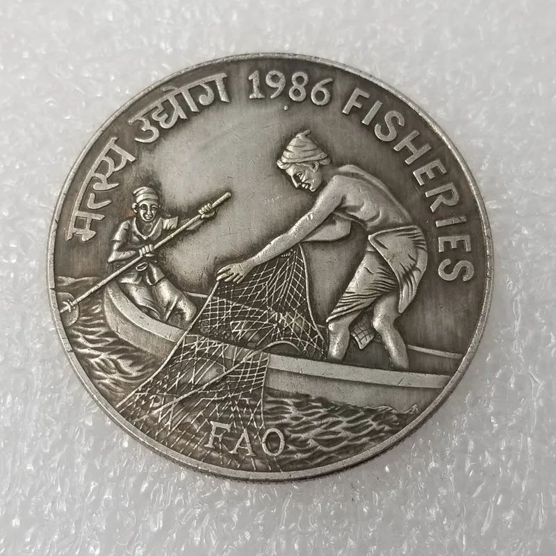 

lndia1986 year 100 Gold Silver Coins Home Decor Coin Lucky Magic Collectibles Coins Original Medal Coins Christmas Gifts#267