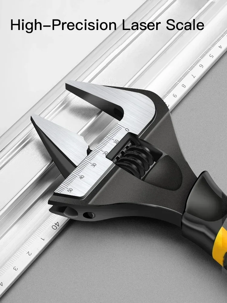 Adjustable Wrench Stainless Steel Universal Spanner Bathroom Wrench Large Open High Quality Plumbing Repair Tool Household 5