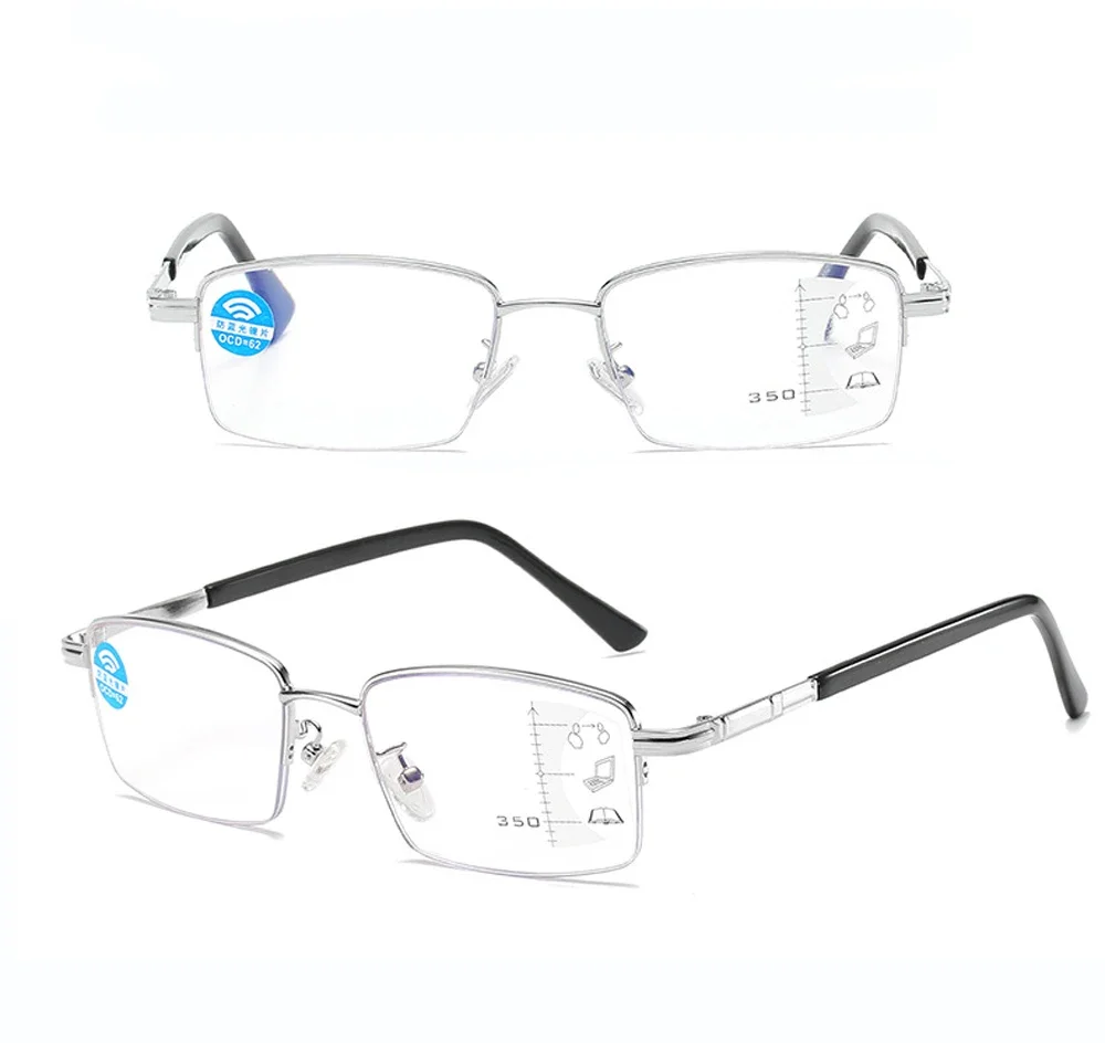 

Ultralight Reading Glasses Women Men Rectangle Rimless Classic Spring Hinges Ray Anti Fatigue 1 2 3 to 4