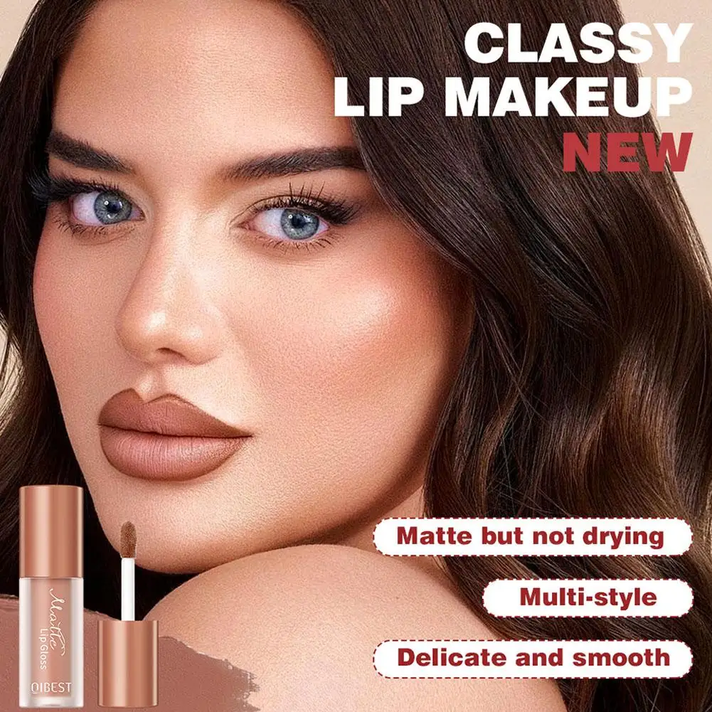 

12 Colors Lip Gloss Waterproof Lasting Matte Liquid new Makeup Lips Lip Woman Glaze Cosmetics Lipstick Non-stick P3P1