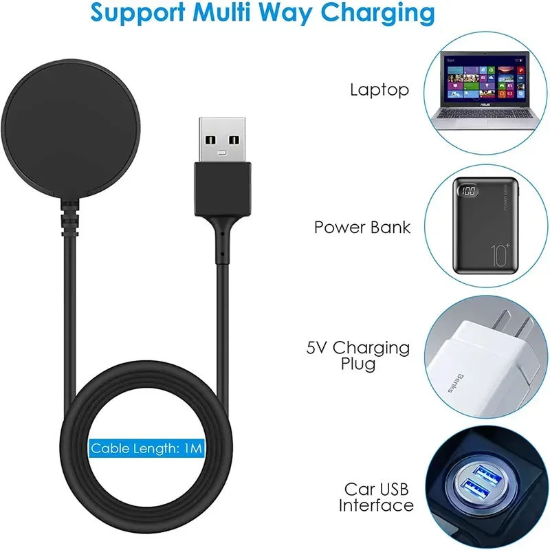 Watch Charger Magnetic Watch Wireless Charger Portable USB Cable Fast Charging Dock Station For Samsung Galaxy Watch 8 7 6 5pro 5 4 3 Active 2