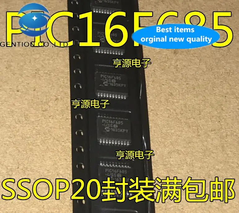 

10 шт., 100% оригинальные новые Φ PIC16F685 в наличии/SS PIC16F685-E/SS SSOP20 pin microcontroller
