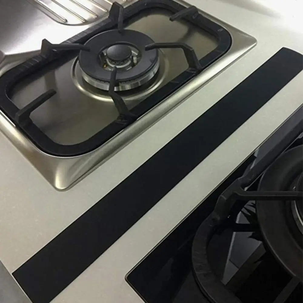 Flexible Stove Counter Gap Cover Silicone Rubber Kitchen Oil-gas Slit Filler Heat Resistant Mat Oil Dust Water Seal