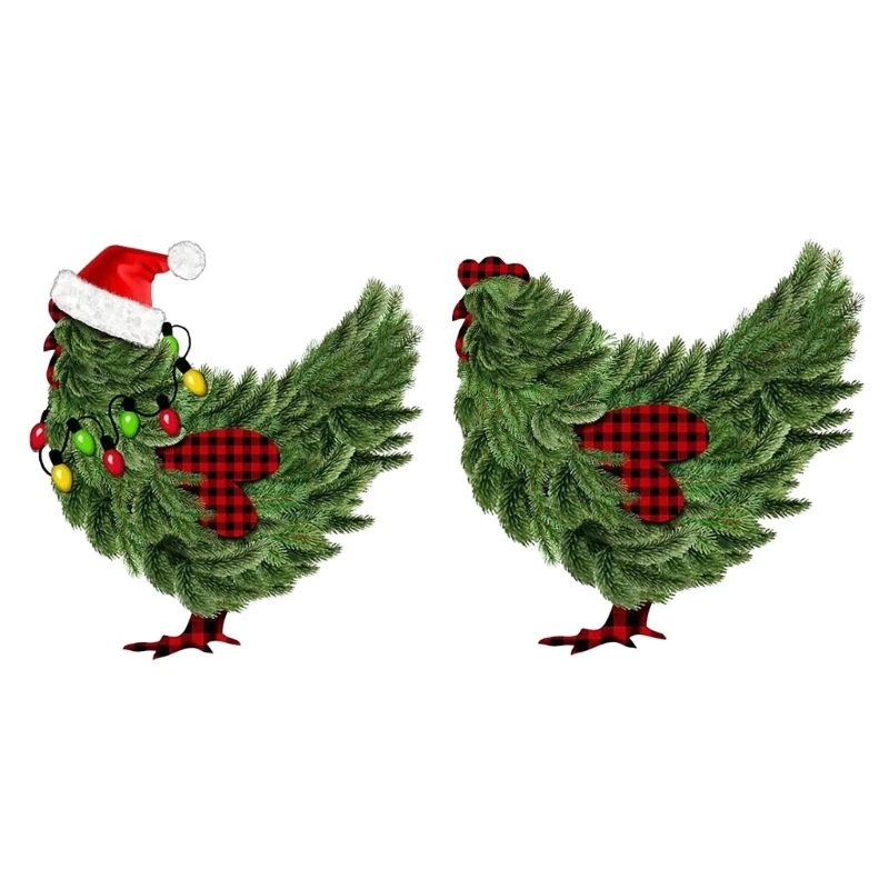 

Stylish Christmas Chicken Door Rug Welcome Door Mat Christmas Tree Decorative