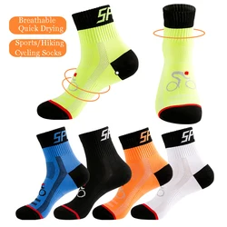 Calcetines deportivos de alta calidad para hombre y mujer, medias de ciclismo, baloncesto, correr, senderismo, tenis, regalos, 5 pares