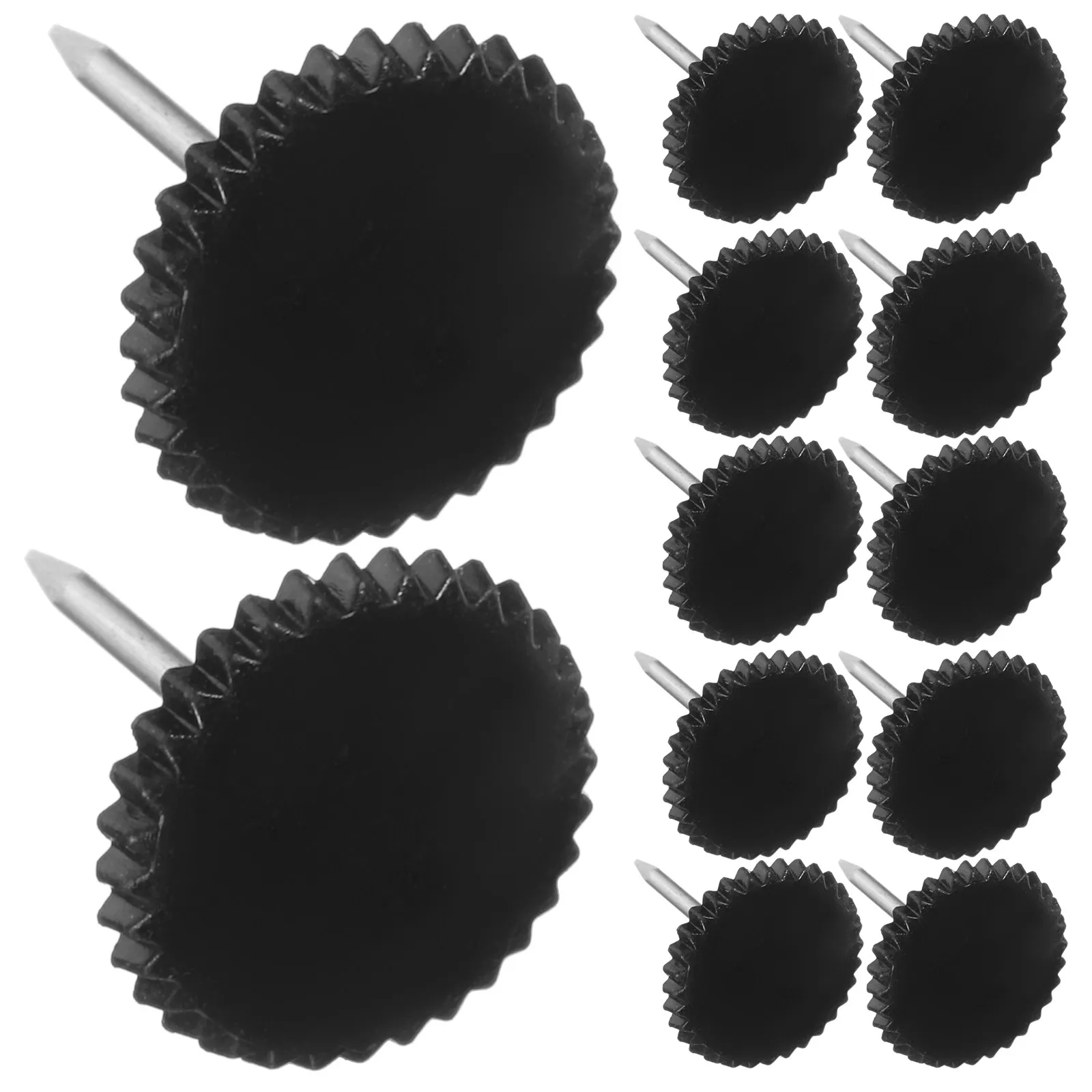 100Pcs 검은색 장 압정 플라스틱 푸시핀 코르크 보드용 벽 예술 사진 벽 지도 마커 사무용품 경량