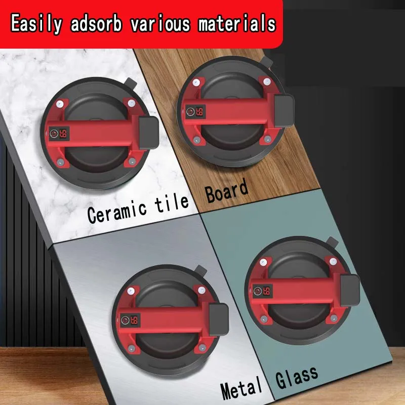 New Electric Suction Cup Sucker for Tile Granite Glass 8 Inch Professional Vacuum Strong Suction Cup 200kg Bearing Vacuum Lifter