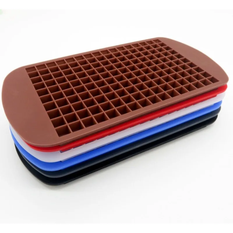 Silicone Ice Cube Maker 160 Ice Silicone Mold Compartments Mini Cubes Crushed Collapsible Cube Mold Kitchen Popsicle