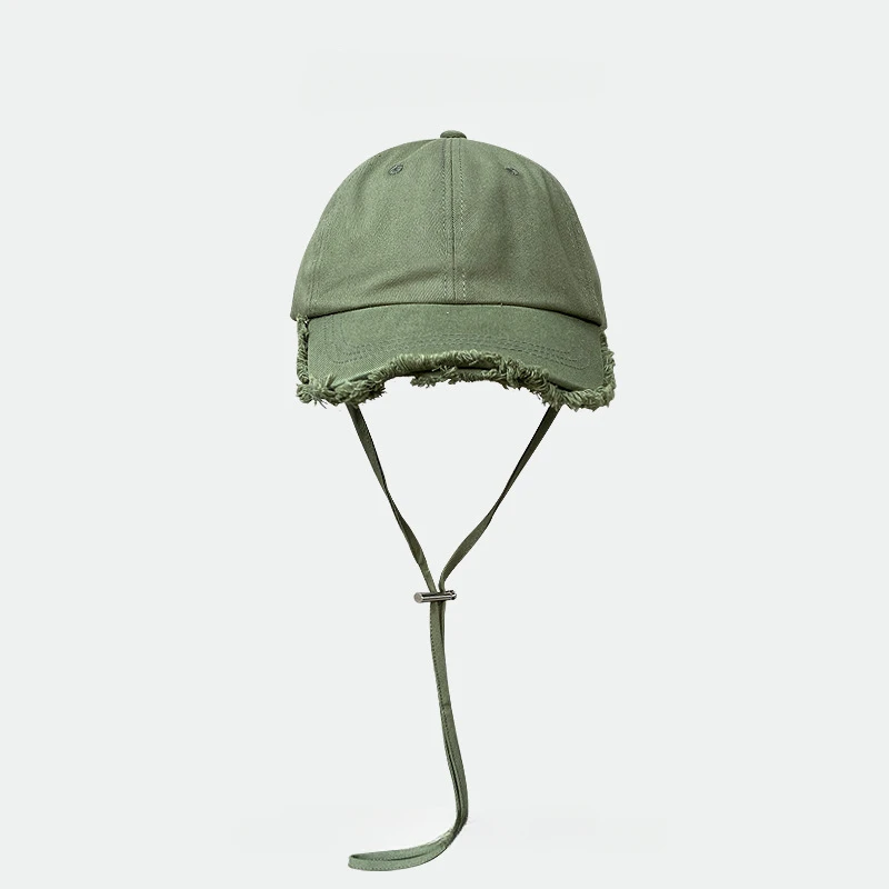 Baseball Hat For Women Men Cotton Adjustable Ball Caps Metal Logo Outdoor Cool Lady Male Sun Lanyard Fixed Hanging Rope Cotton 6