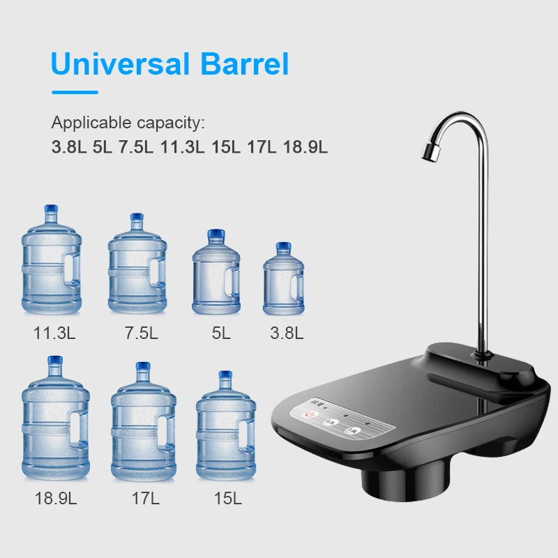 موزع مياه كهربائي أوتوماتيكي محمول، مزود بمضخة ميا...