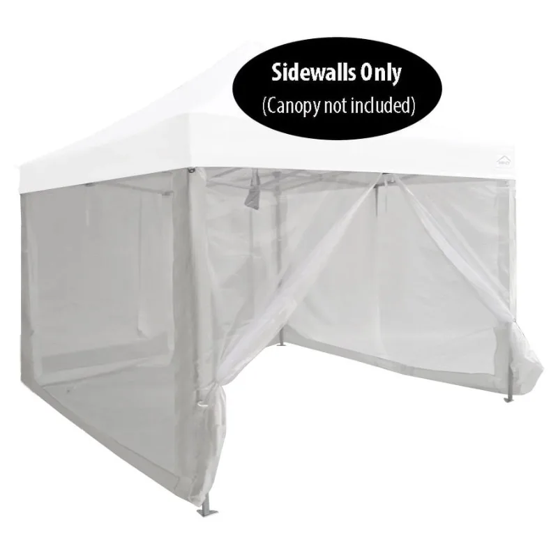 

Zippered Mesh 10' x 10' White Square Outdoor Canopy Sidewall