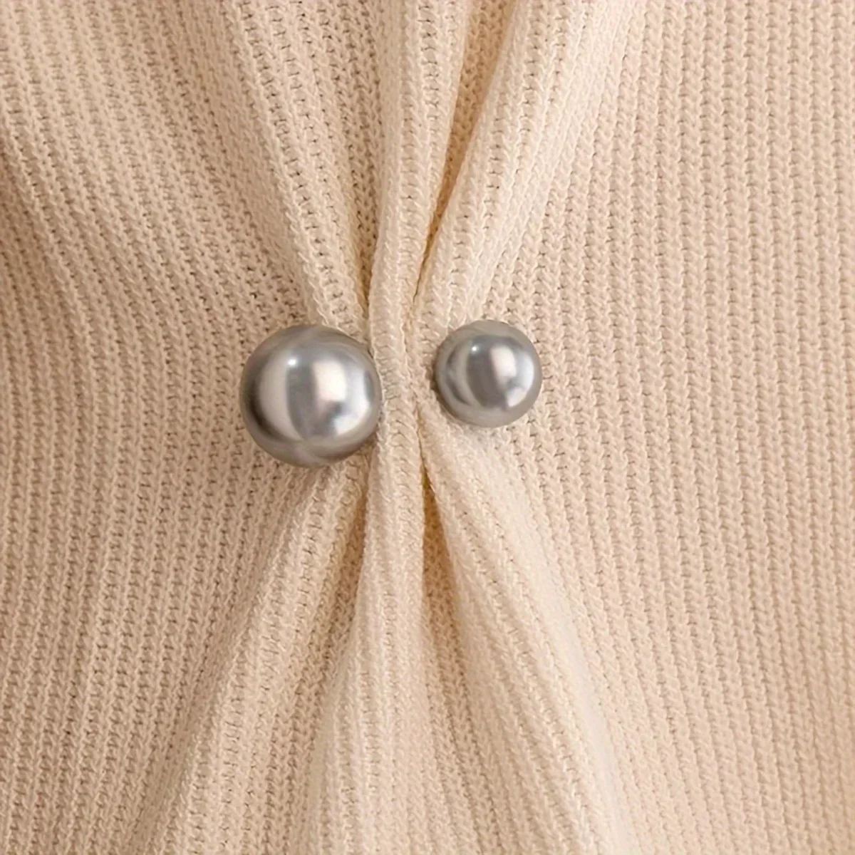 3/6Pcs Double Pearl Brooch Pins