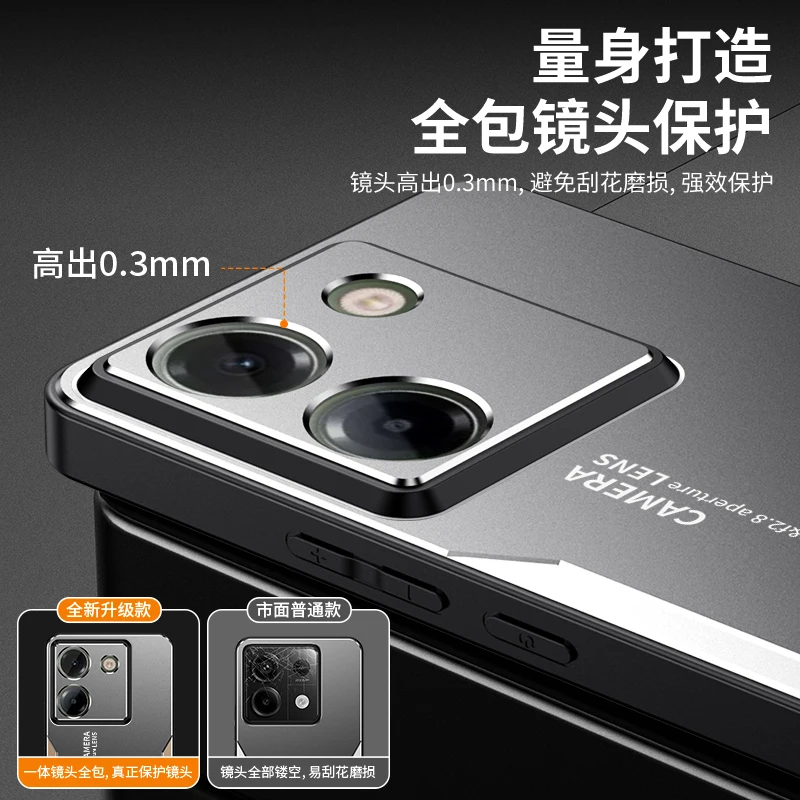 Luxury Aluminum Alloy Metal Shockproof Bumper Camera Protection Phone Case Cover