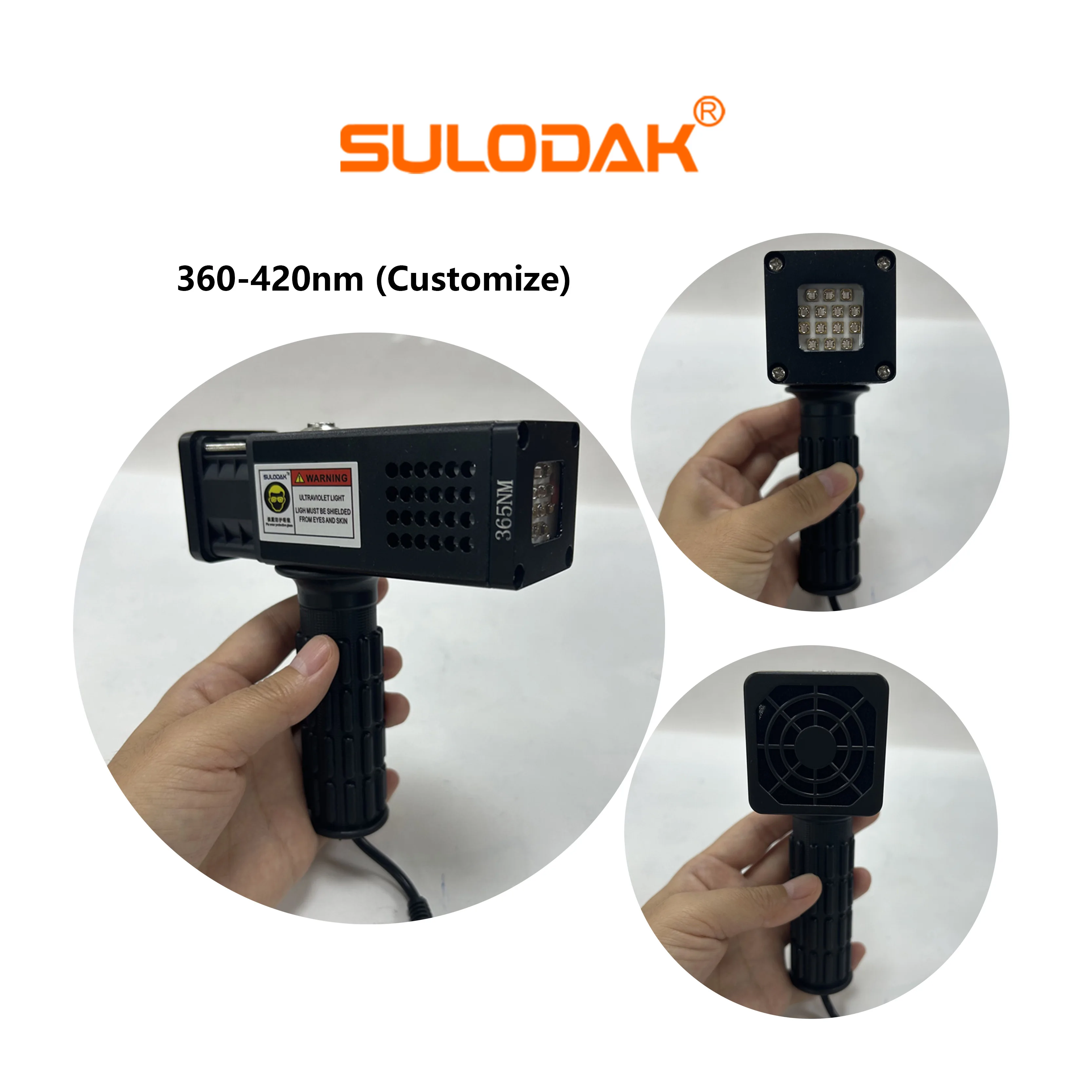 20*20mm 휴대용 유선 LED 램프, 그린 오일 수리 경화 램프, 감광성 레진 젤 노출 잉크, 보라색 빛