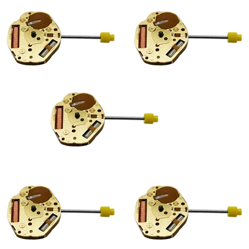 

5X Quartz Watch Movement With Adjust Stem But Without Battery For 2 Pins For Japan Miyota GL20