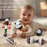 Baby Music Instruments Toy Montessori Rattle Ball Sand Hammer Black White Visual Stimulation Sensory Instrument Educational Toy 2