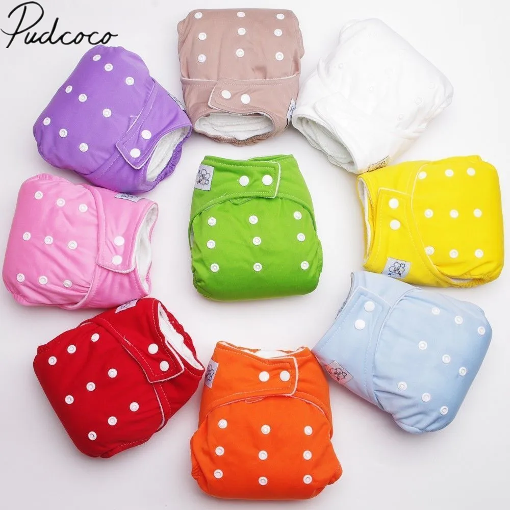2022 Brand New 1PC Adjustable Reusable Lot Baby Kids Boys Girls Washable Cloth Diaper Nappies Baby Solid Diaper Cover Wholesale