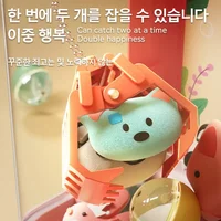 Doll Machine Toy for Kids Mini Cartoon Coin Operated Play Game Claw Crane Machines with Light Music Children Toy Gifts with Box 2