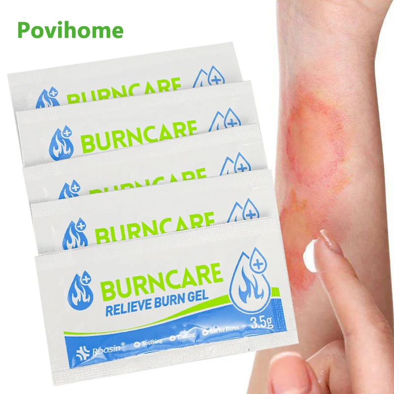 

1/5/10pcs Home Emergency Burn Dressing Burn Relief Gel Sunburn Care Ointment Cooling Soothing Scalds Cream Wound Care First Aid