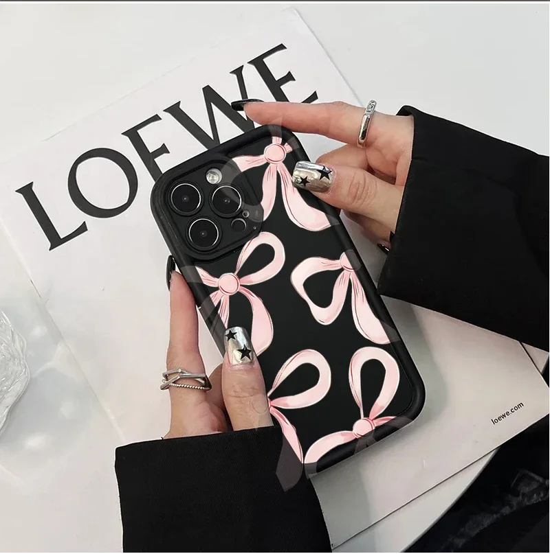 Elegant Pink Bow Matte Cover