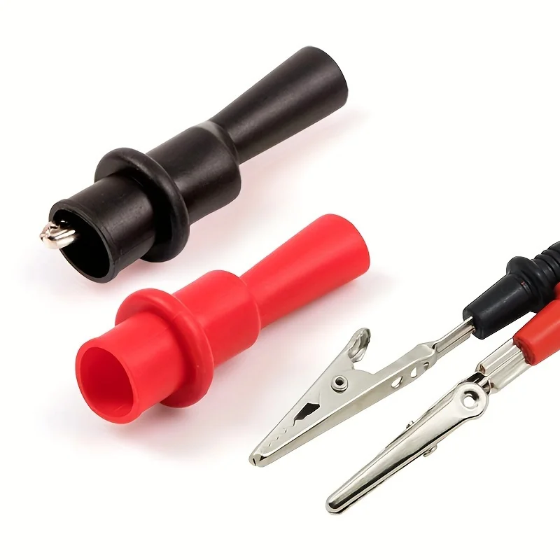 5/1 Pairs Multi meter push in crocodile clip set with insulated crocodile clip for electrical testing