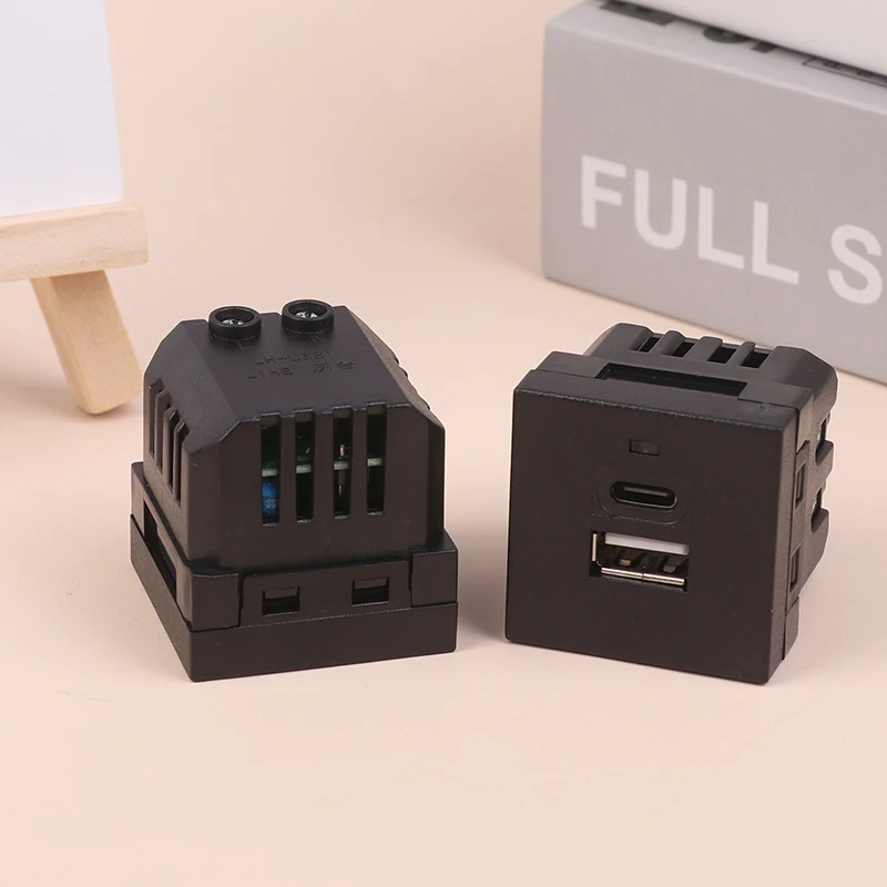 USB + C타입 전원 패널 소켓 커넥터 내장 USB 데스크탑 소켓, AC 전원..