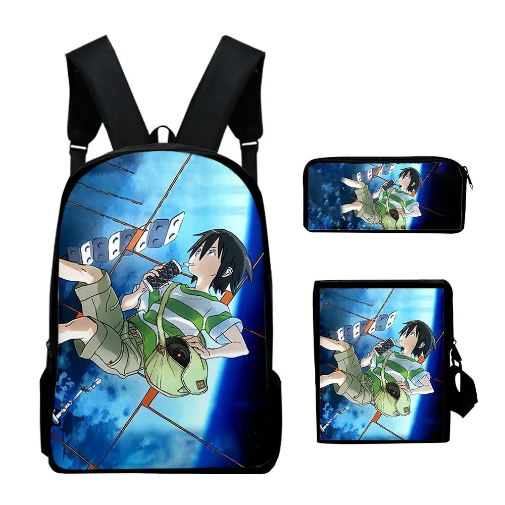 Harajuku Popular Cool Trese 3D Print Mochilas Escolares, Mochila Laptop, Inclinado Bolsa de Ombro, Lápis Caso, 3Pcs por Conjunto