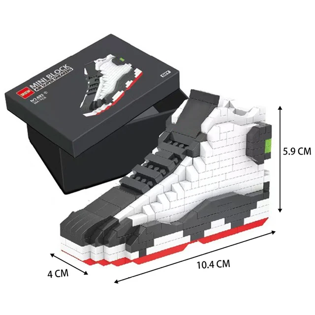Mini Building Block Boys Sport Basketball Shoes Sneakers Model Anime DIY Buliding Bricks For Blocks Toy Kids Gifts Toys Assembly 3