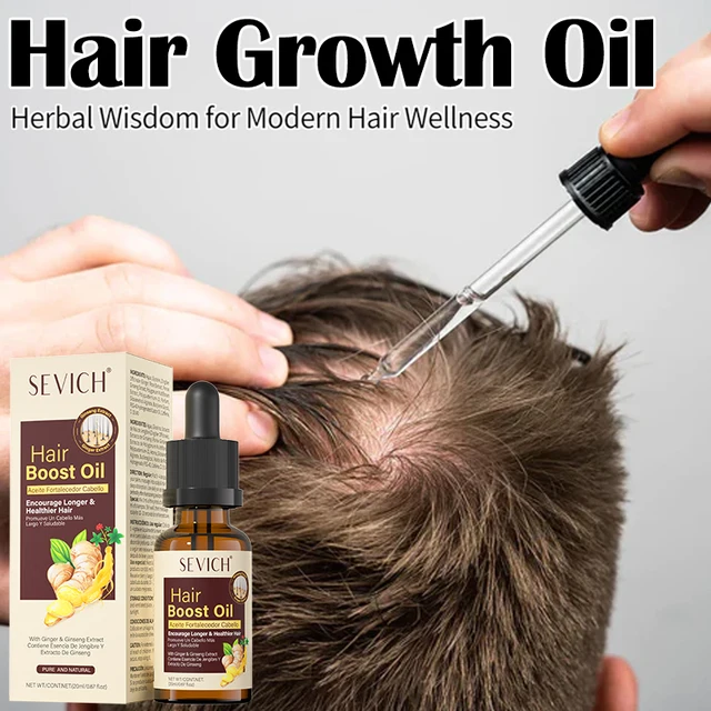 SEVICH Ingwer-Öl für schnelles Haarwachstum, verhindert Haarausfall, Kopfhautbehandlung, Serum, glättend, repariert geschädigtes Haar, Boost-Öl, Haarpflege
