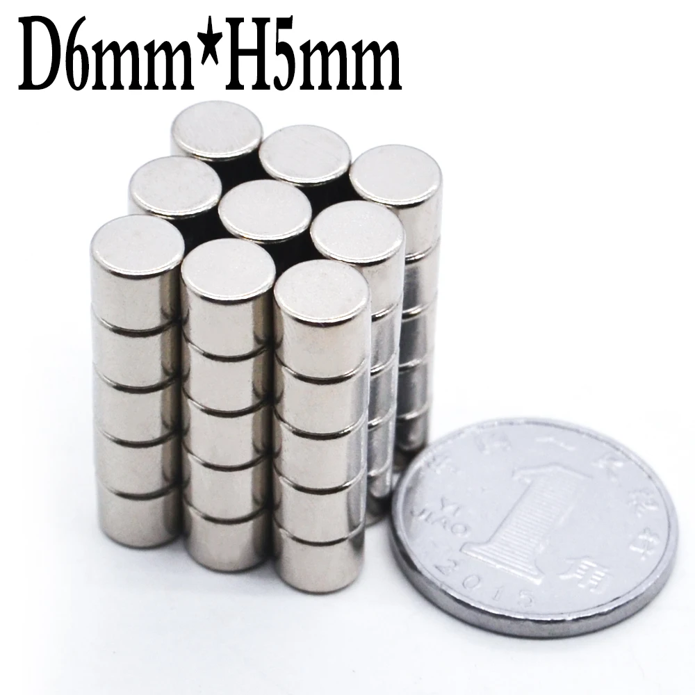 One piece of 20 -2000 magnets Strong magnet 6x5mm patch Strong magnet round 6 * 5mm high strength neodymium magnetic steel imane