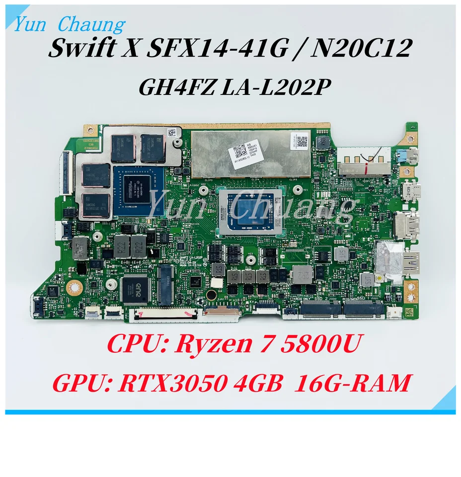 GH4FZ LA-L202P LA-L201P For Acer Swift X SFX14-41G SFX14-42G