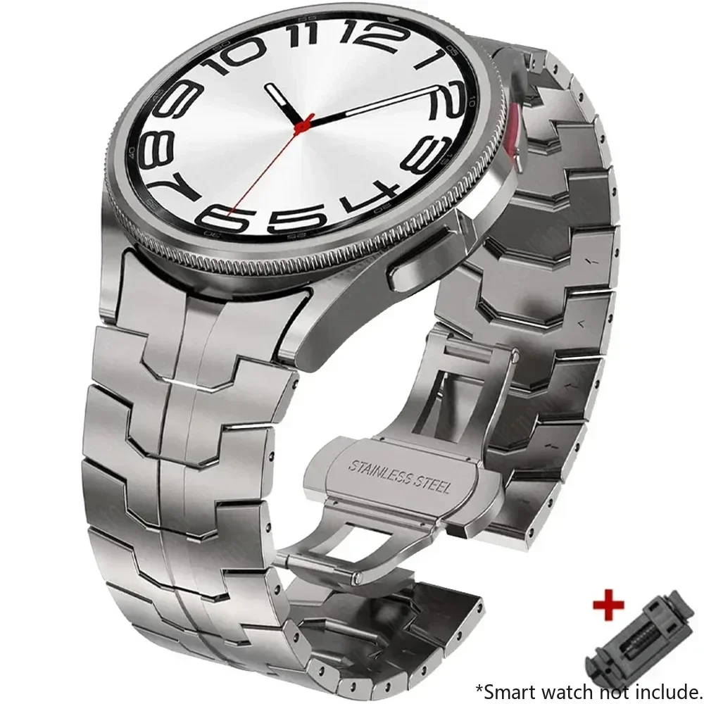 Premium Stainless Steel No-Gap Metal Link Bracelet Strap