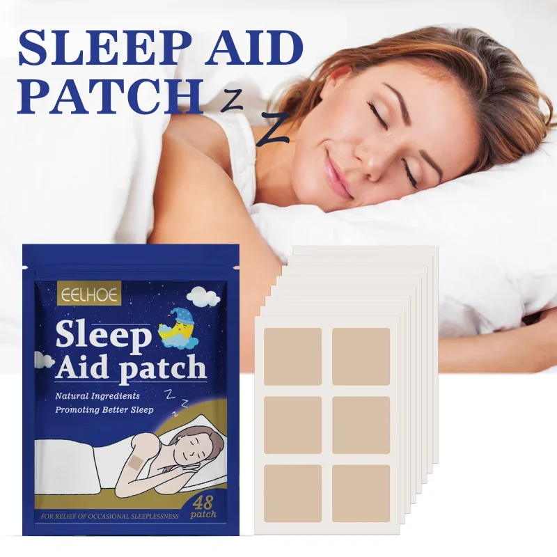Insomnia Treatment Relieve Anxiety Decompression Headache Neurasthenia Soothing Plasters Body Relaxing Help Sleeping Patch 48pcs sleeping patch