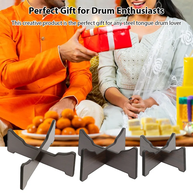 Steel Tongue Drum Bracket Wooden Tongue Drum Stand Snare Stand Hand Pan Display Rack Percussion Instrument Accessories