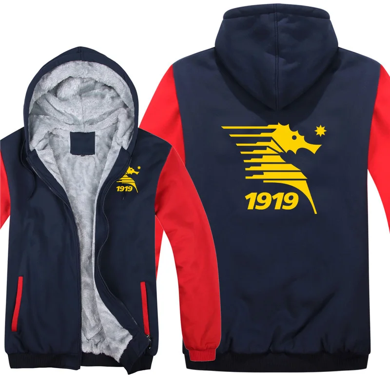 Salernitana Club Italia Lega Italiana Palloni Da Calcio Soccers Cappotto Da Uomo Giacca Con Cerniera Calda Felpa Con Cappuccio Felpa Con Cappuccio Inv