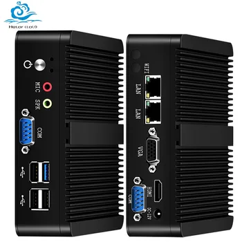 Helorpc Mini PC industriale senza ventola con Celeron N2840/N2930/J1900/J2900 Supporto Windows10 2xGigabit Ethernet 4xUSB WIFI Computer 1