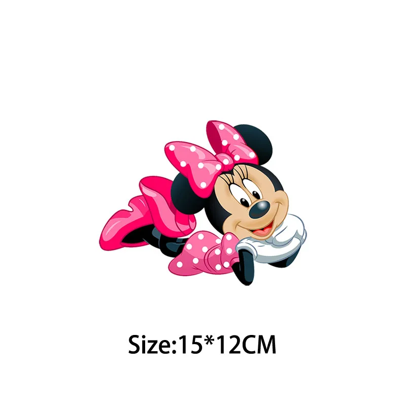 Application Dessins Animés Patch Minnie Mouse Tête Avec Noeud À Pois Mm  70x65