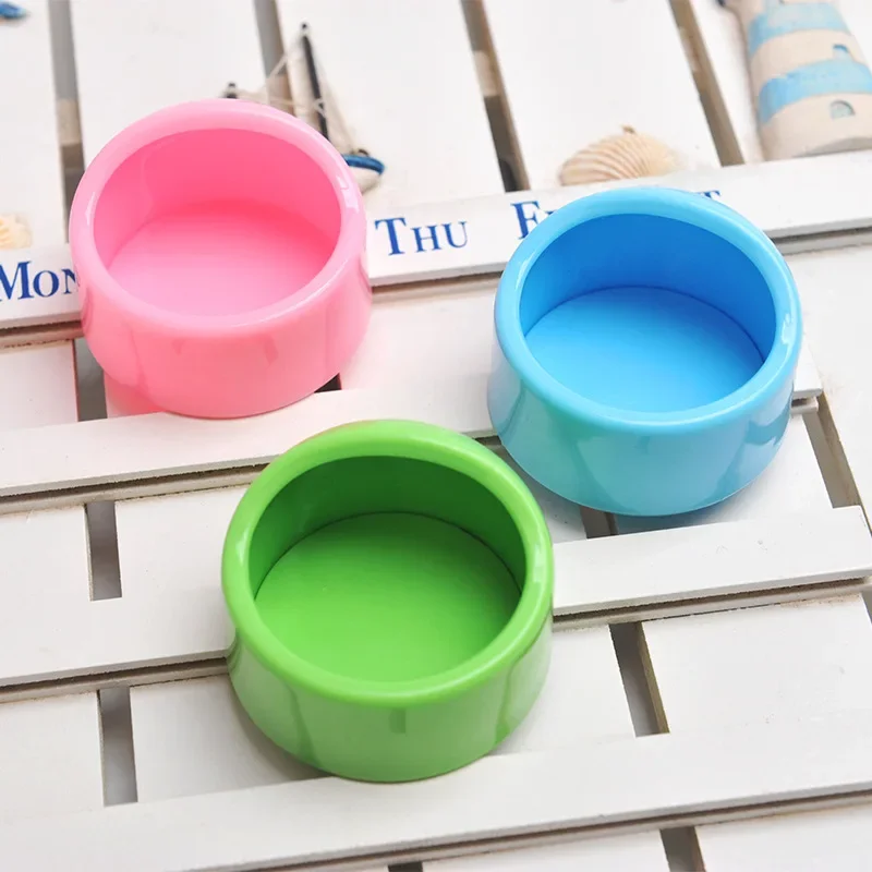 Hamster Food Basin, Imitation Porcelain ABS Food Basin Anti-turn Hedgehog Pet Bowl Hamster Supplies