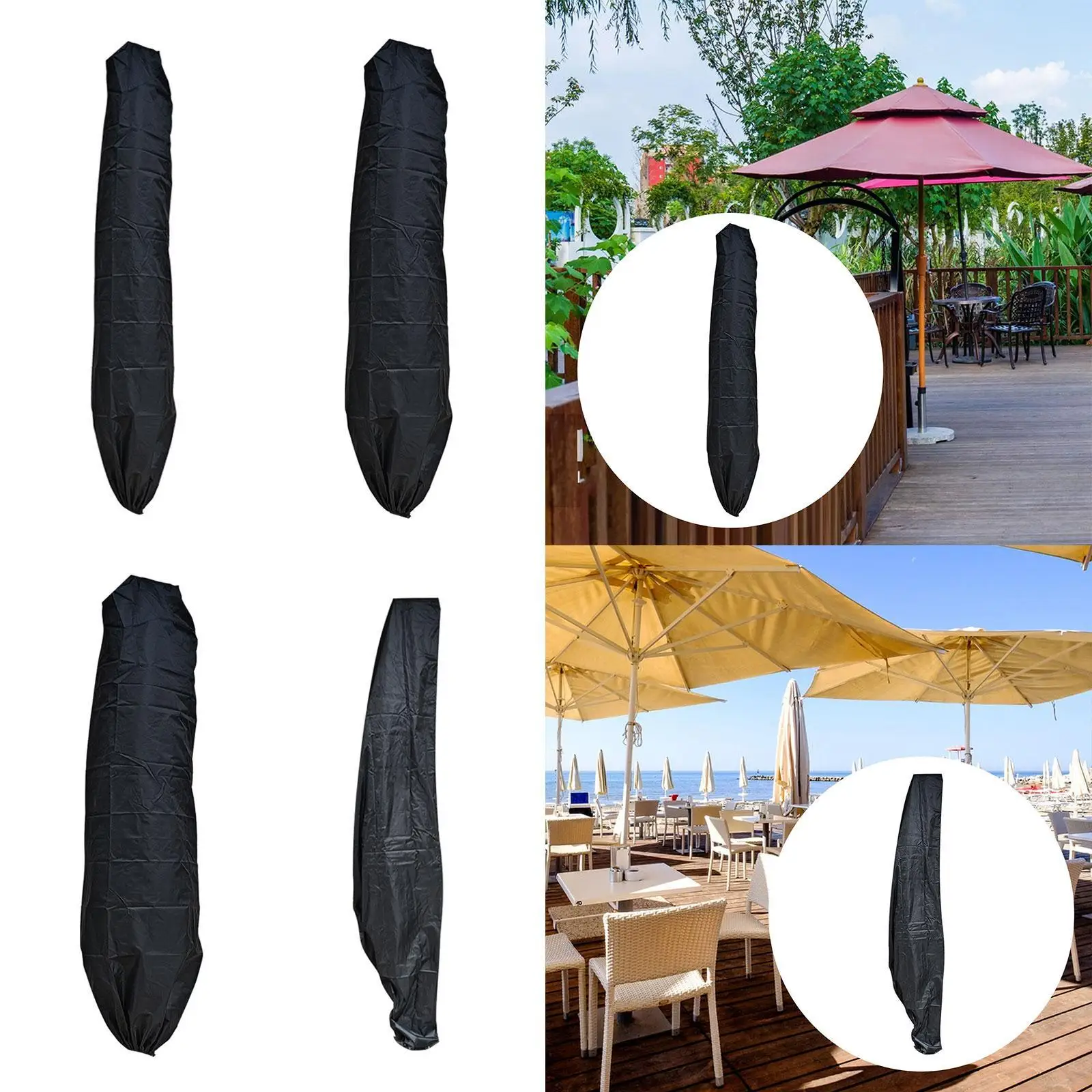 Patio Umbrella Cover, Waterproof Accessory, Versatile Lightweight Tear Resistant