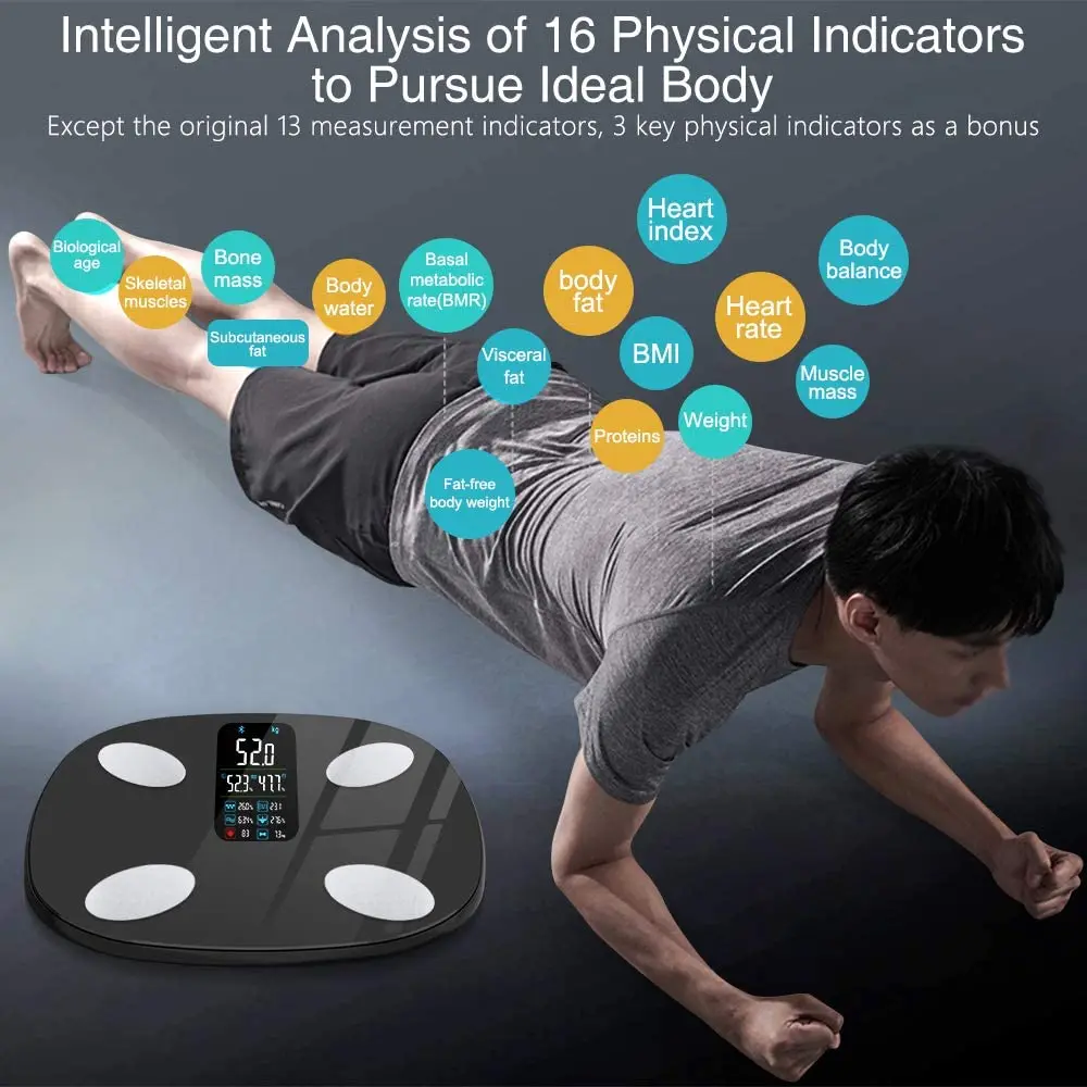 Description Picture 6 of itemINSMART Body Weight Scale Balance Smart Digital Bathroom Scale for Human 180KG BMI Body Fat Professional Bioimpedance Scale