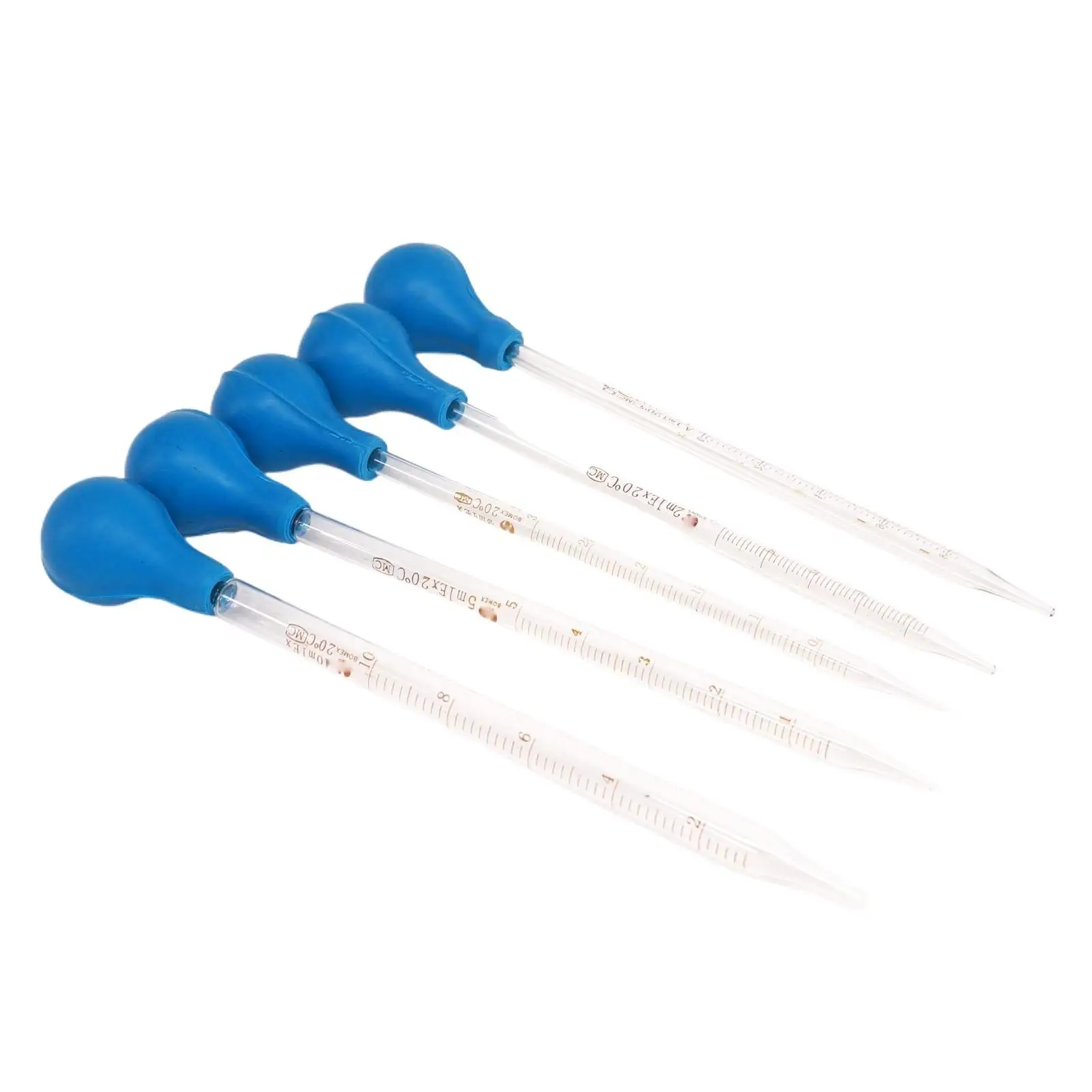 Glass Graduated Pipette Set with Rubber Bulb – Precision Liquid Dispenser