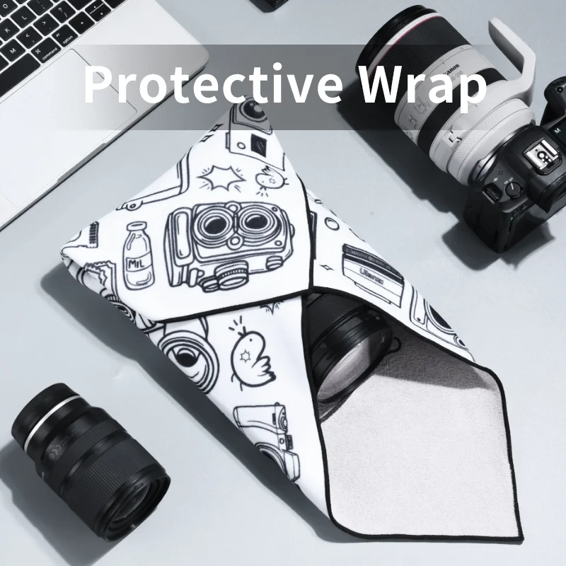 Ulanzi Protective Wrap for Camera Lenses Handheld Stabilizers Tablets Self-Secured Hook & Loop Double-Sided Printing Magic Cloth